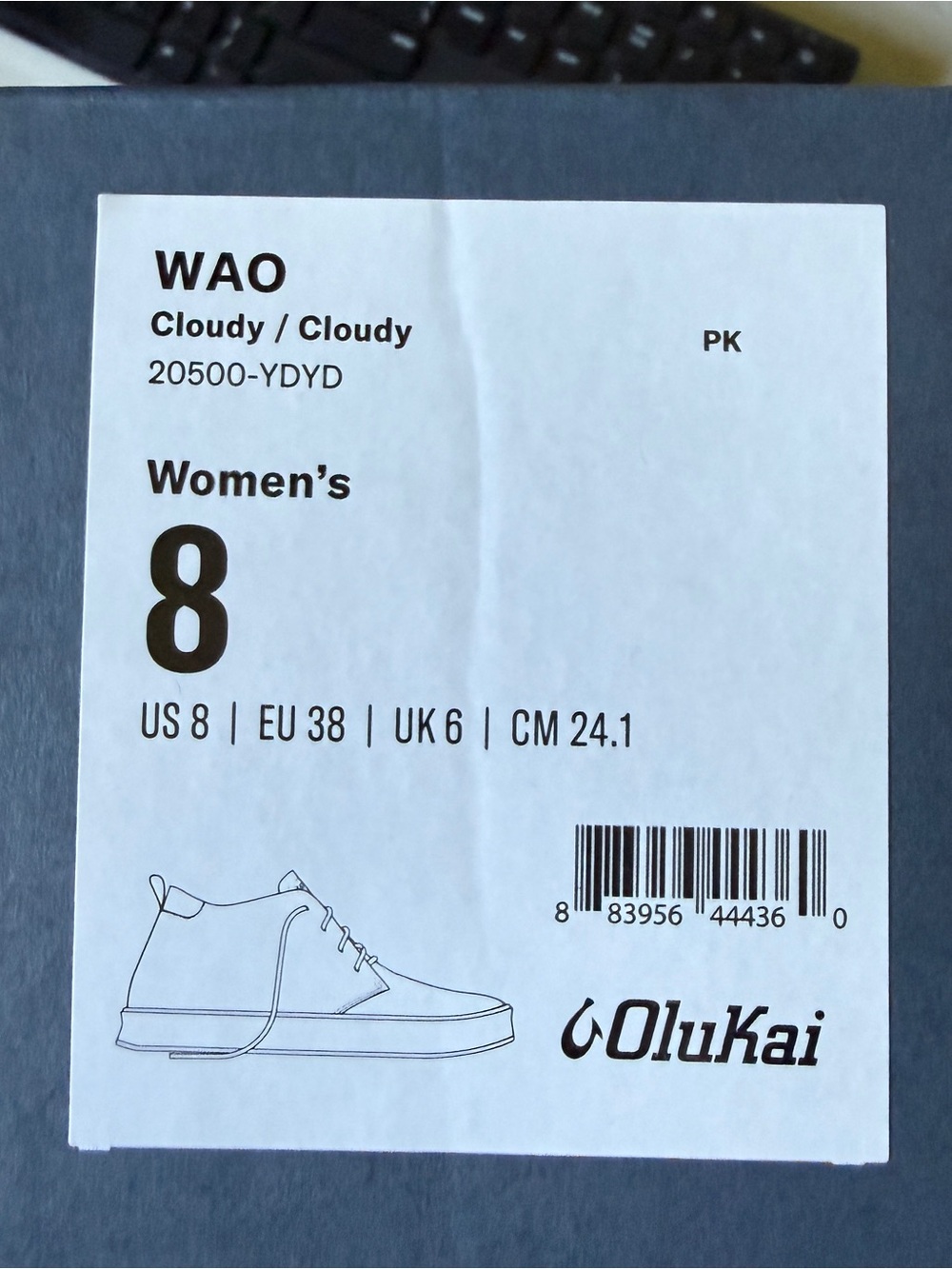 OluKai WAO Cloudy/Cloudy Women's Casual Sneaker